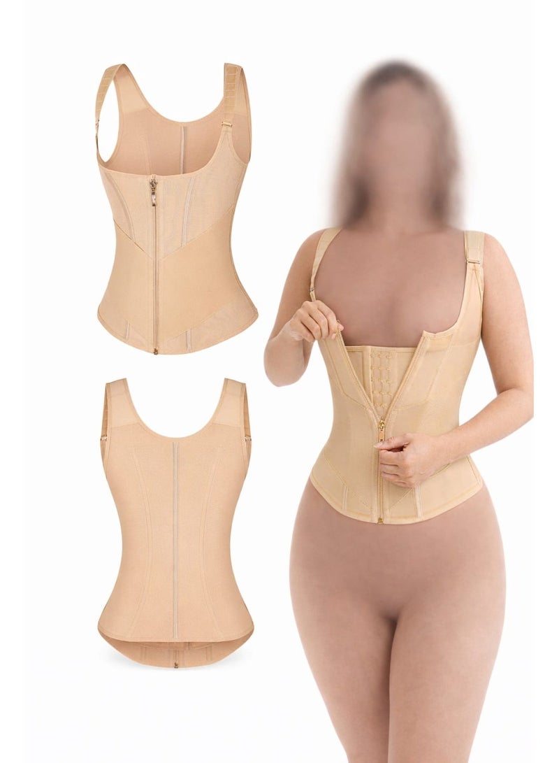 Fstyle Elastic Mesh Waist And Full Back Support Belt With Wide Straps – V-Series - Image 1